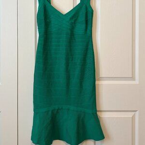 Herve Leger Elisha Flounce Hem Bandage Dress